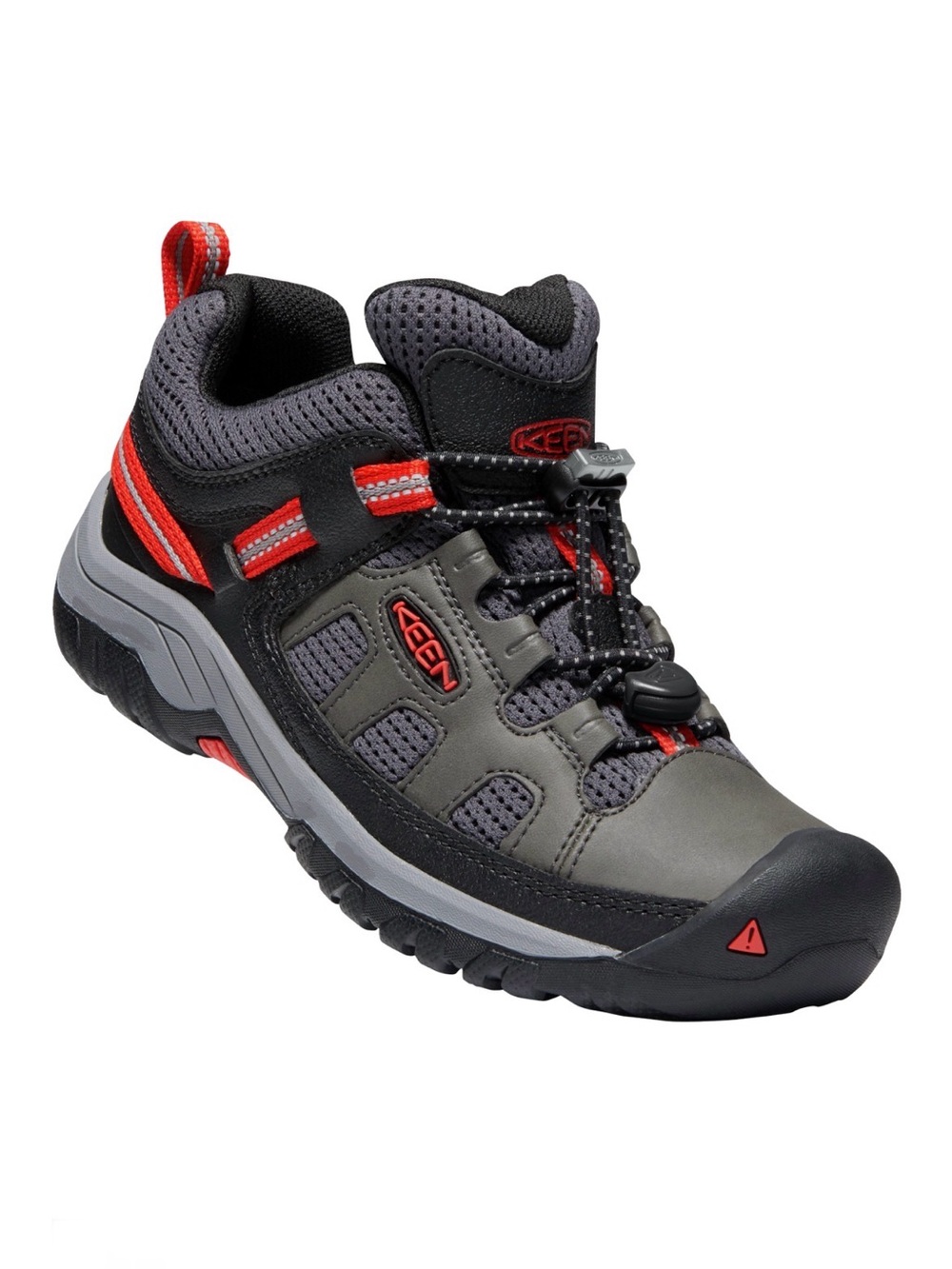 Keen Kids Gray and Red Hiking Shoes